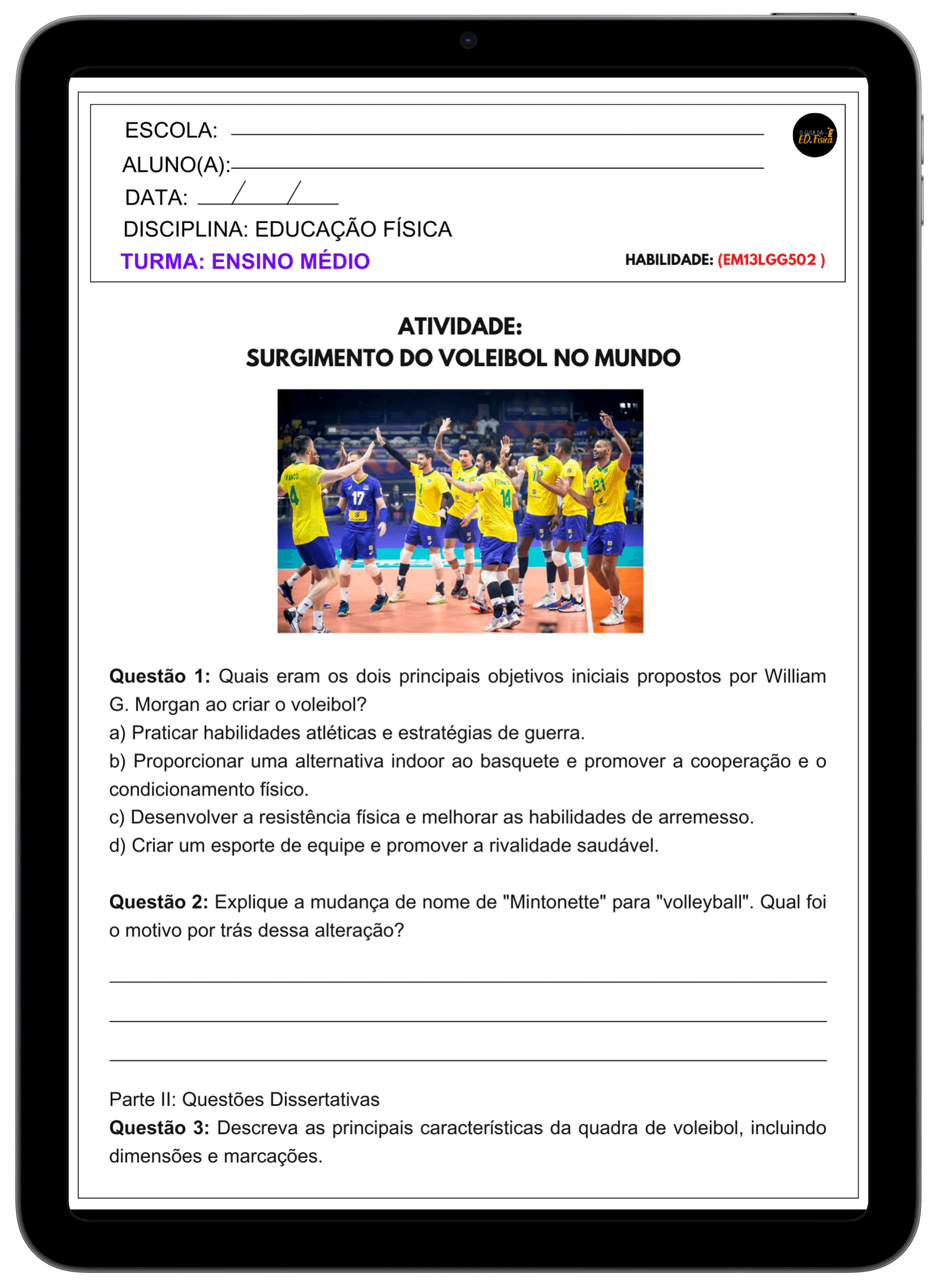 Atividade Ensino Médio