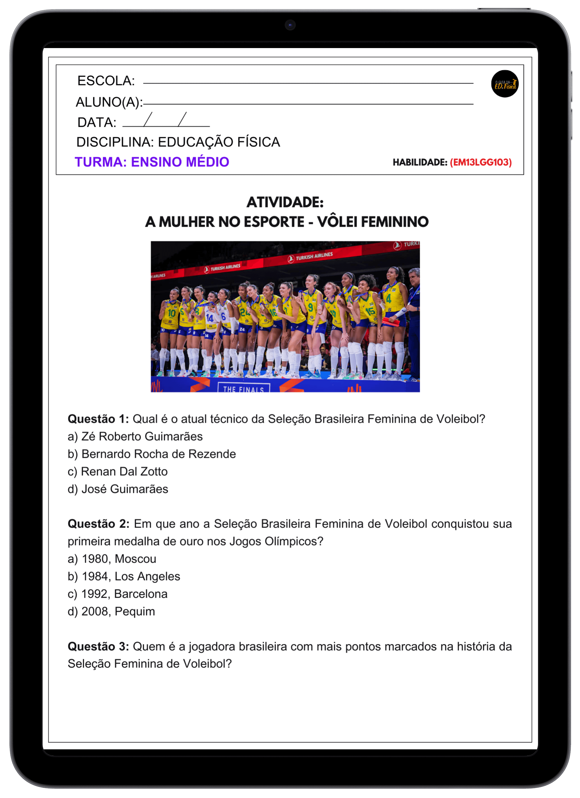 Atividade Ensino Médio