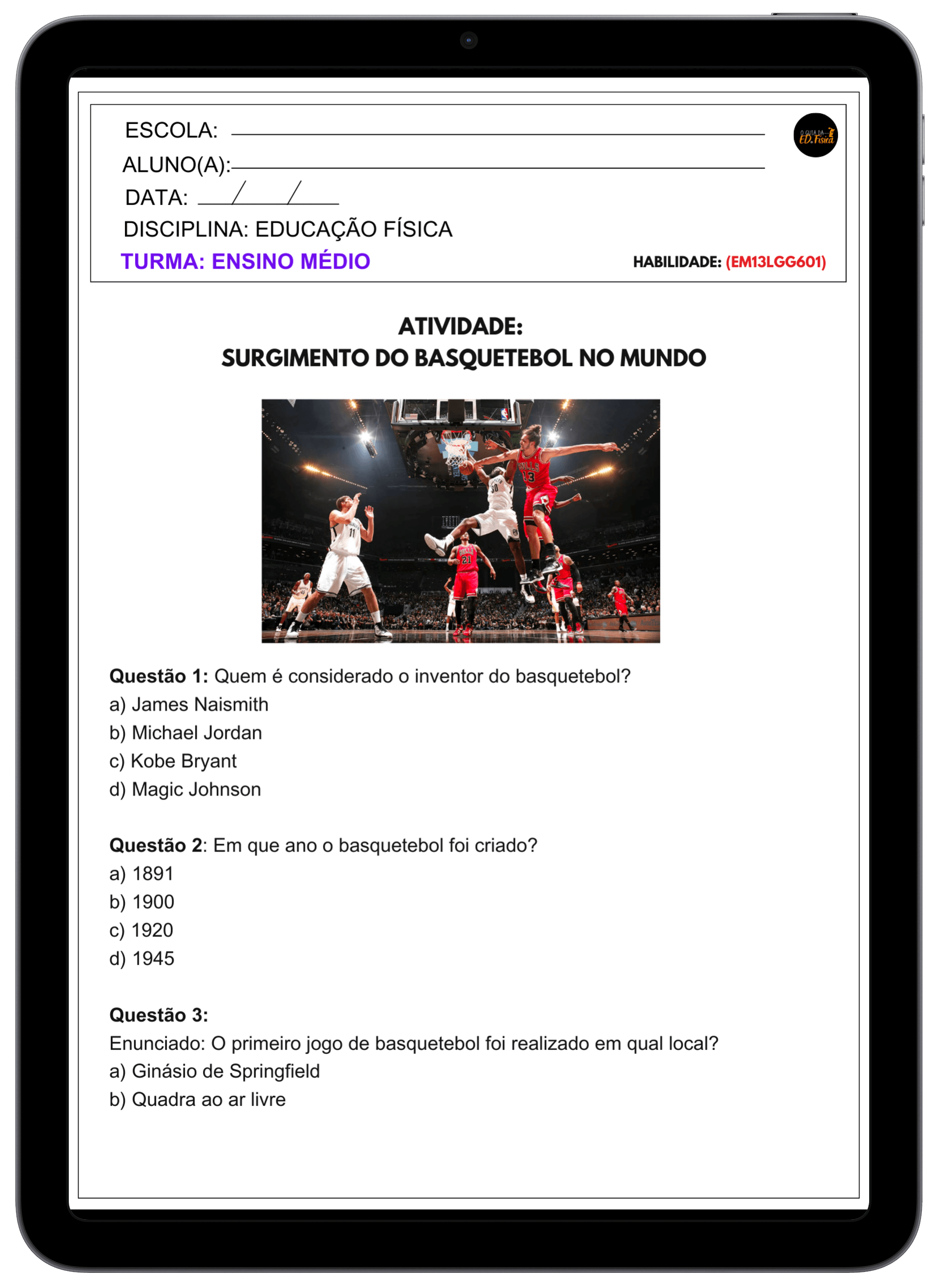 Atividade Ensino Médio