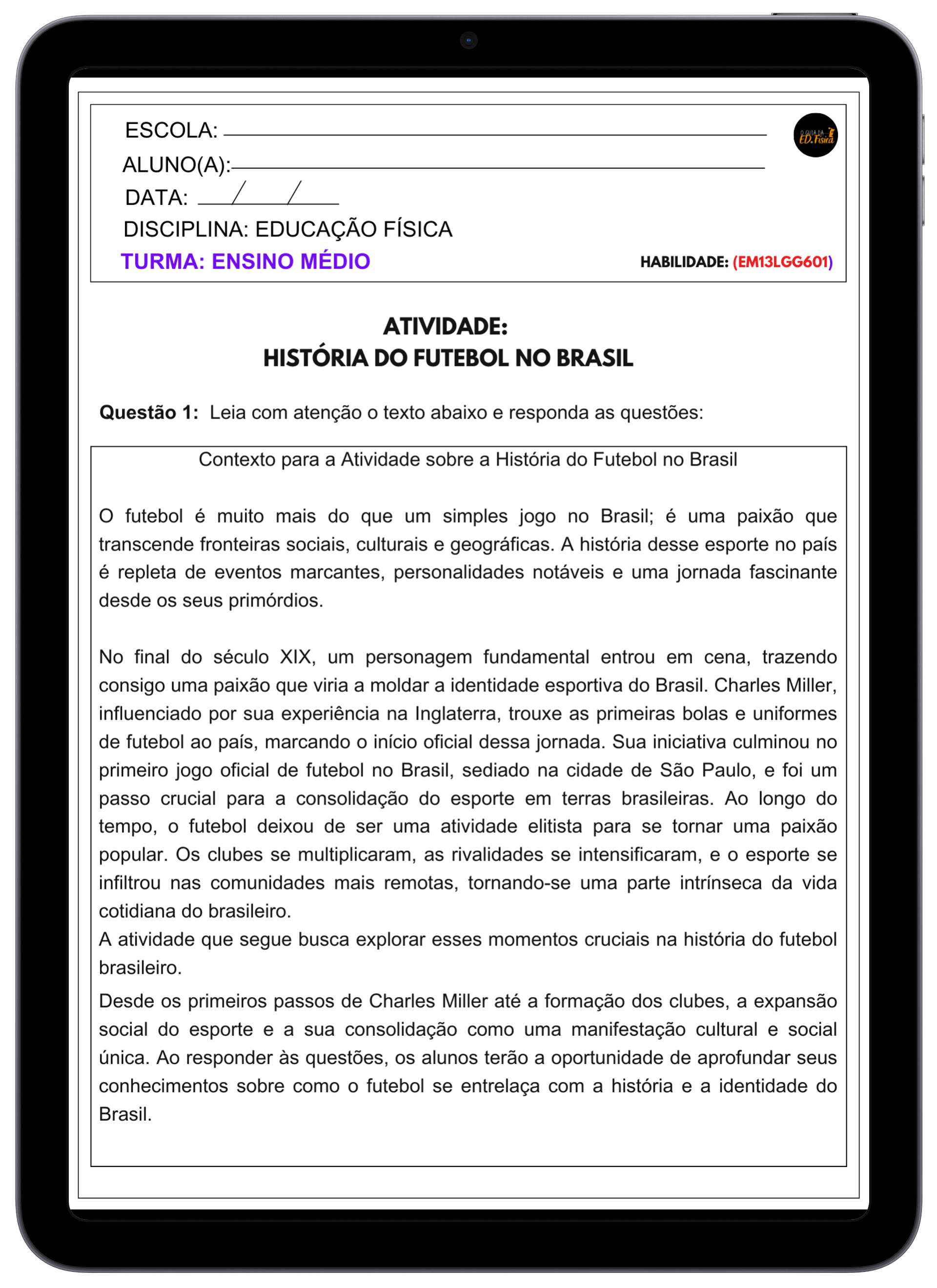Atividade Ensino Médio