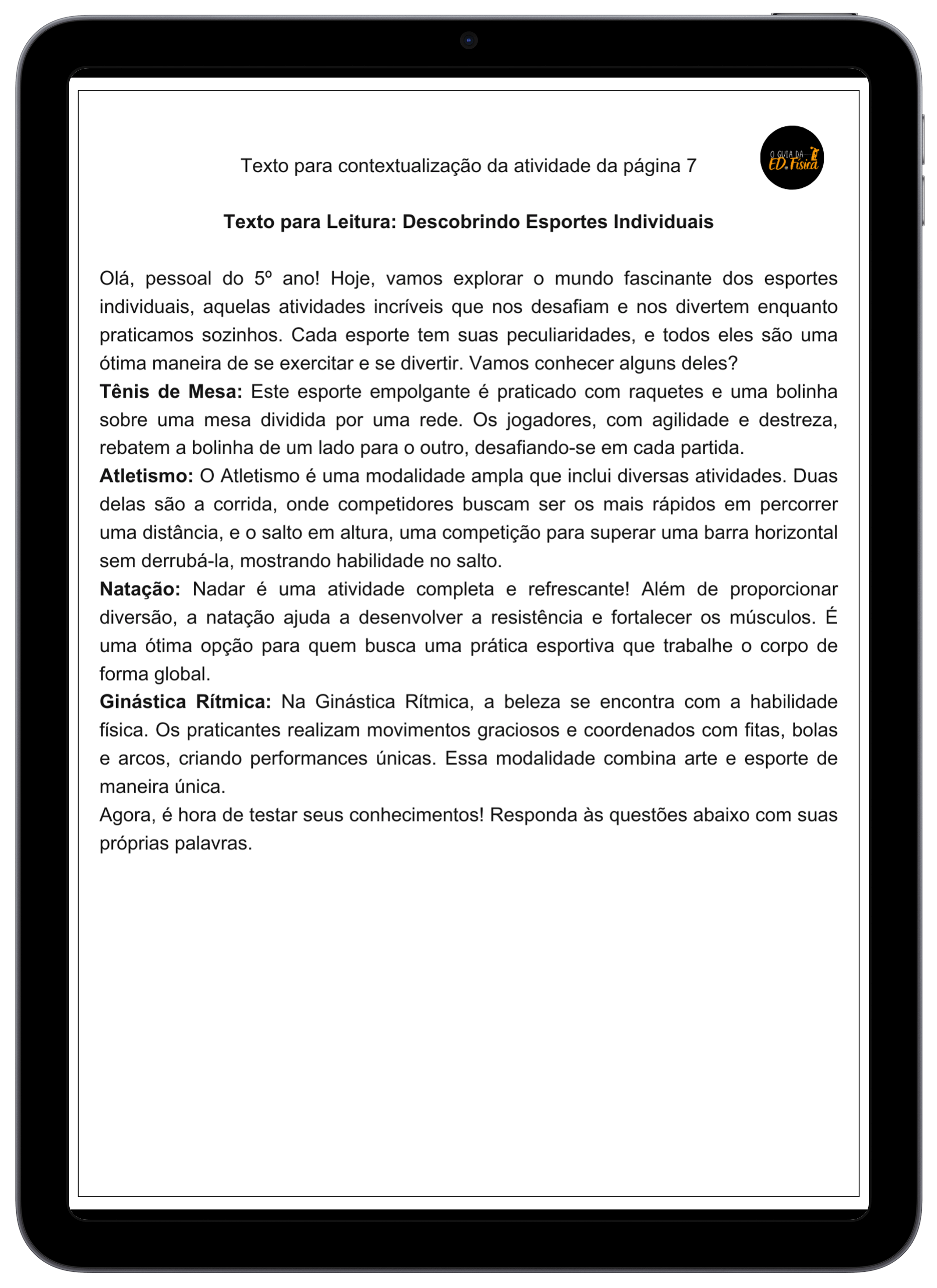 Textos 6 ao 9 ano